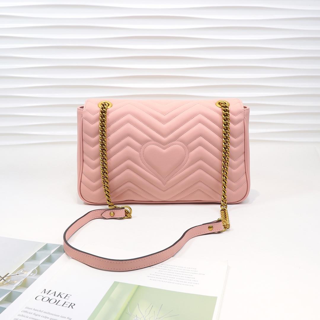 Gvc*1 Marmont medium matelassé shoulder Pink bag 443496