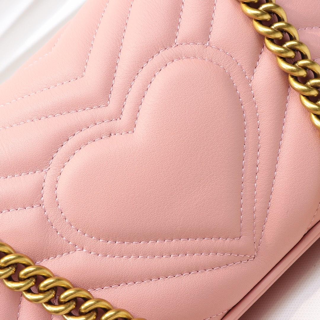 Gvc*1 Marmont Mini Matelassé Shoulder Bag Pink 23cm 446744 Bagsaa