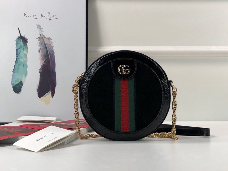 Gvc*1 Ophidia mini round shoulder bag 550618 Black