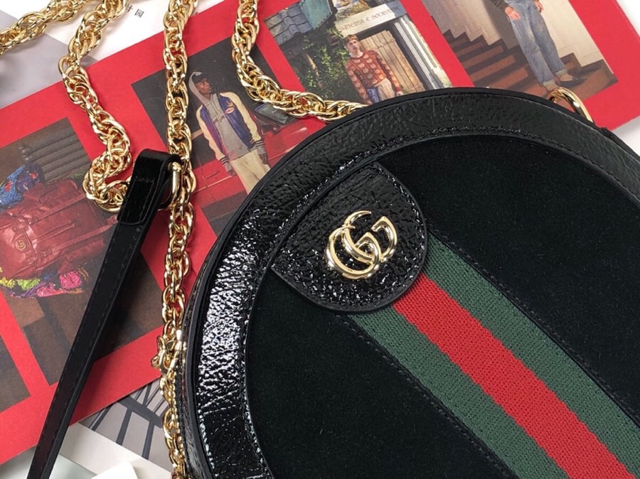 Gvc*1 Ophidia mini round shoulder bag 550618 Black