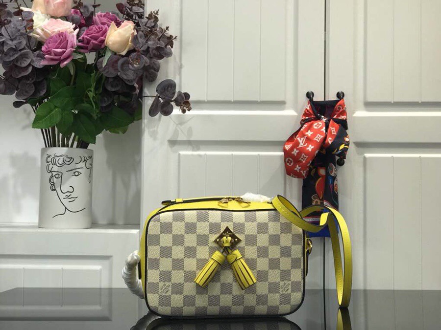 L0vis Vvtt0n Saintonge Damier Azur Canvas N40154
