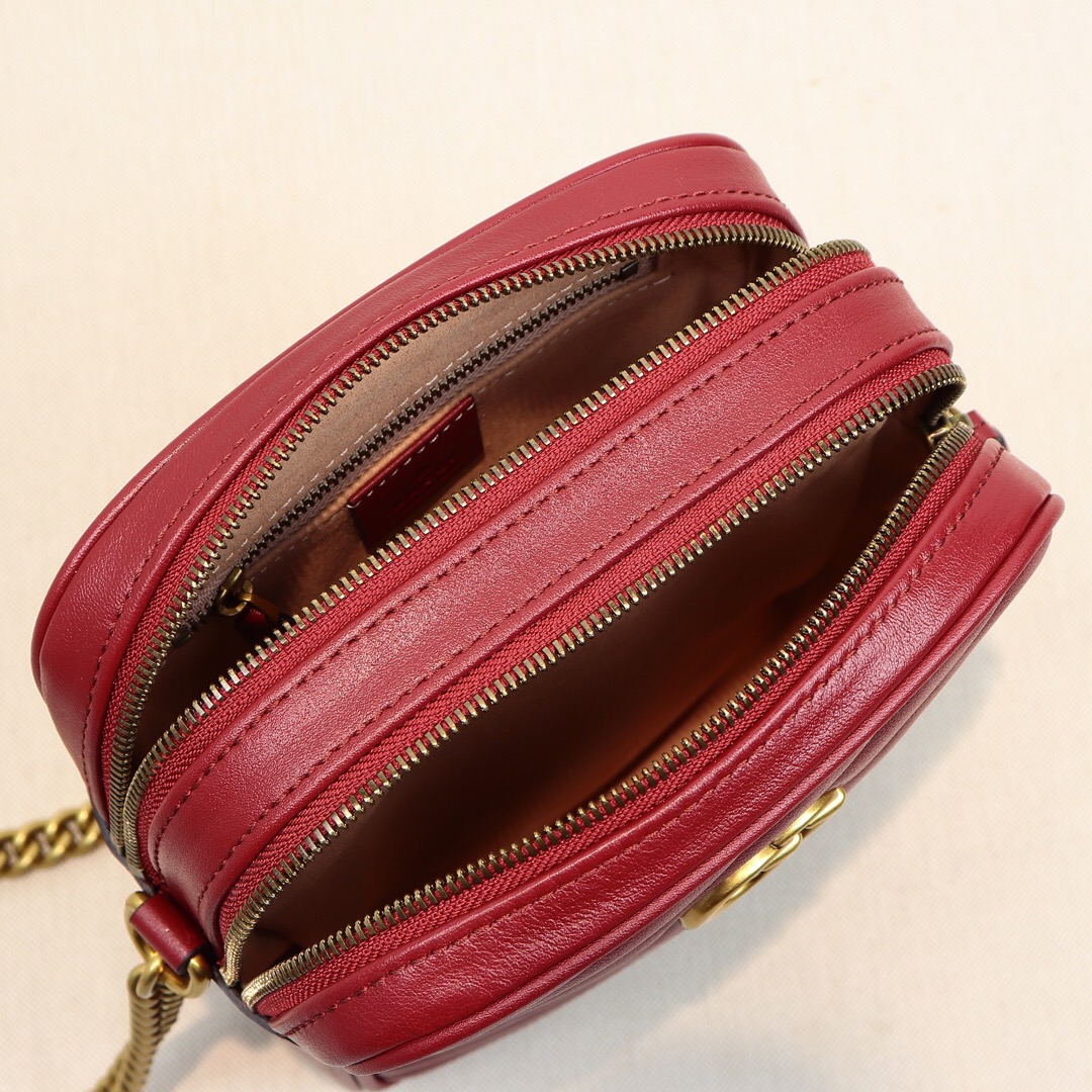 Gvc*1 GG Marmont mini shoulder bag Red 550155