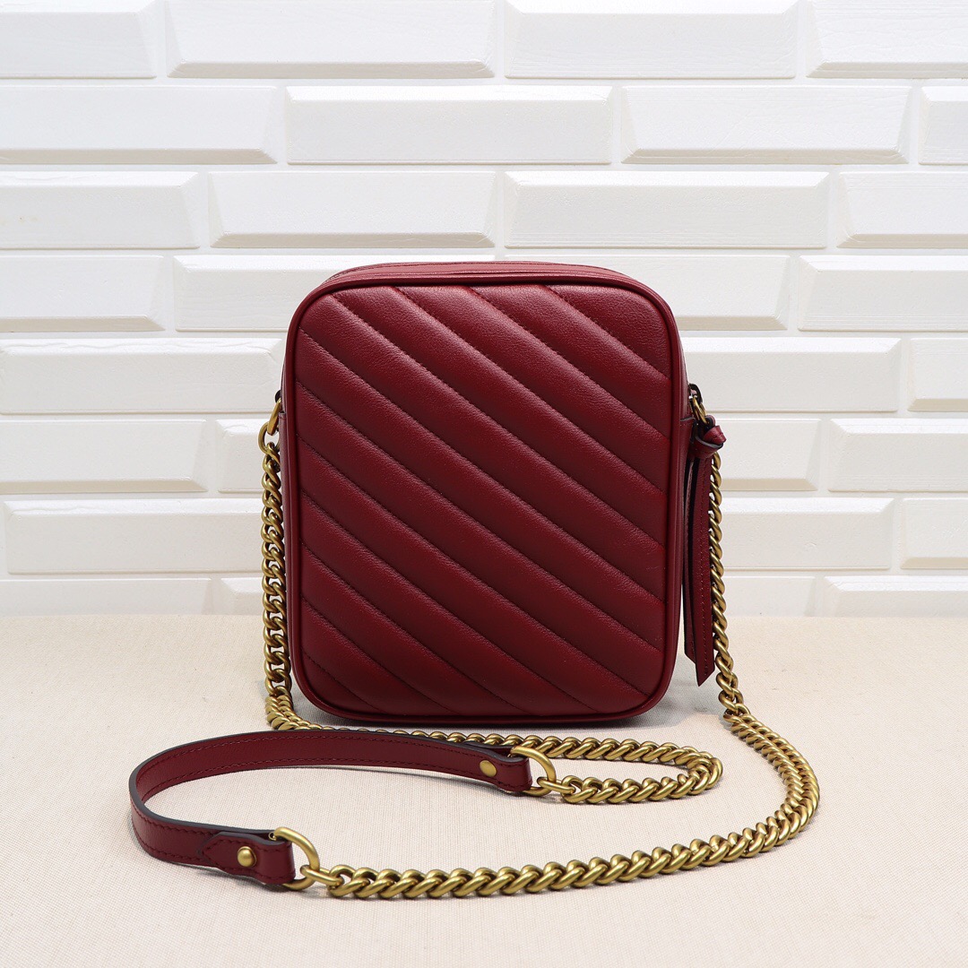 Gvc*1 GG Marmont mini shoulder bag Red 550155
