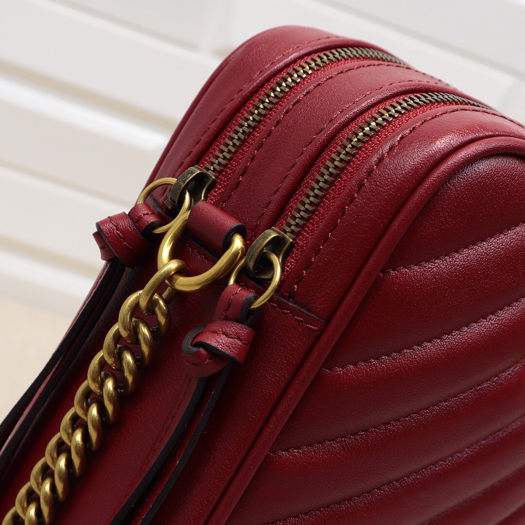 Gvc*1 GG Marmont mini shoulder bag Red 550155