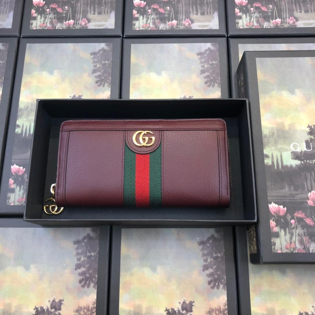 Gvc*1 Ophidia GG zip around wallet 523154 Red