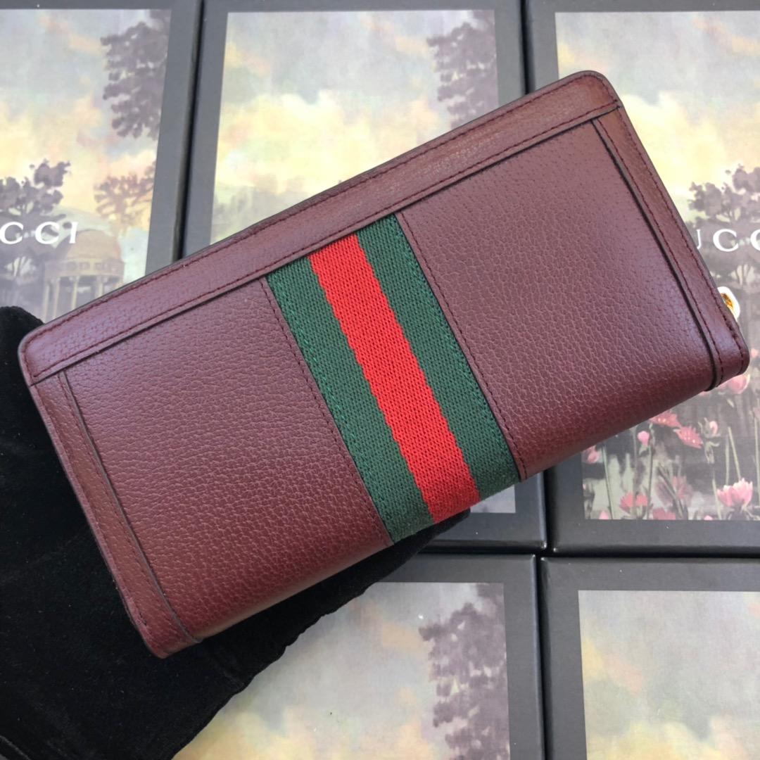 Gvc*1 Ophidia GG zip around wallet 523154 Red