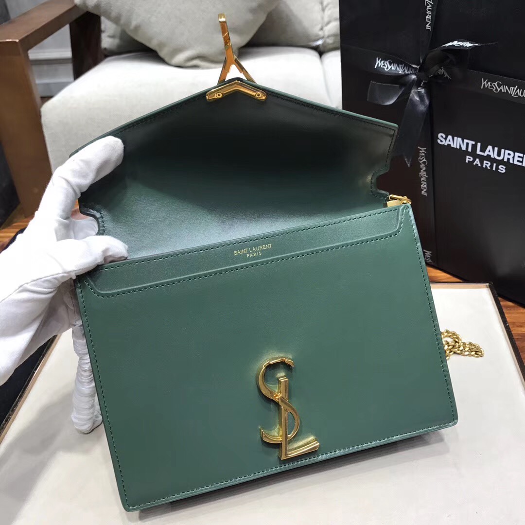Y51 CASSANDRA Calfskin Leather Bag Green