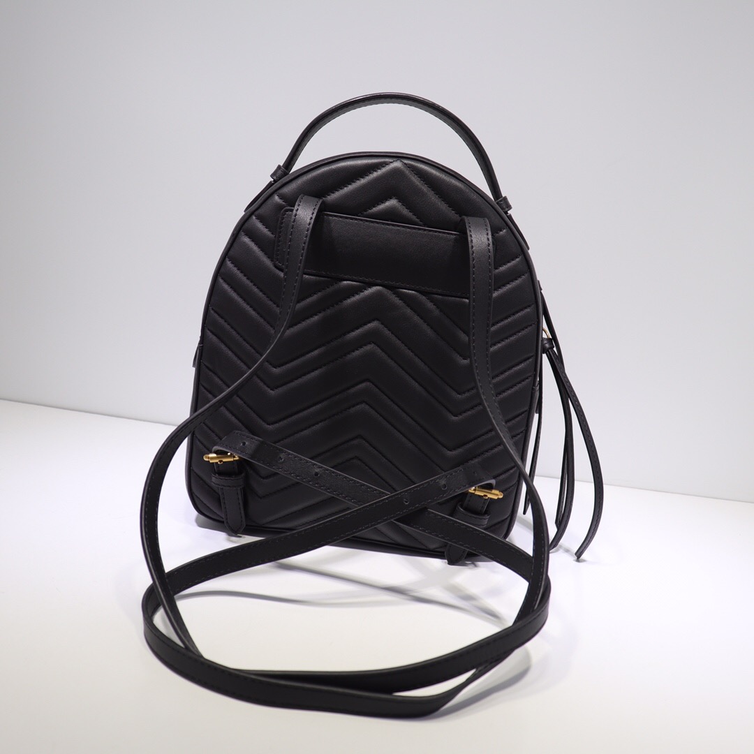 Gvc*1 GG Marmont quilted leather backpack 476671 Black