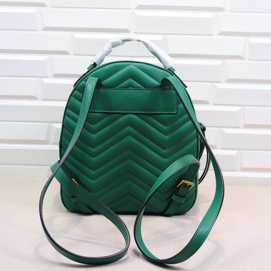 Gvc*1 GG Marmont quilted leather backpack 476671 Green