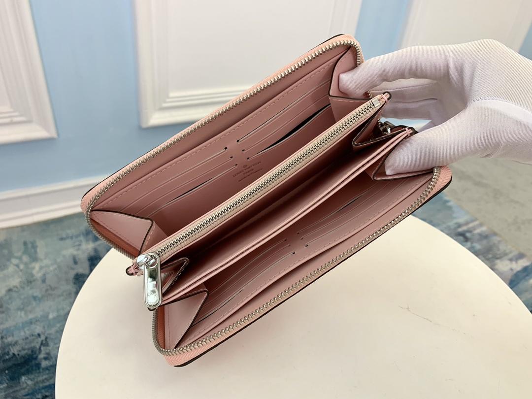 LV Zippy Wallet M58429 Mahina Leather Pink