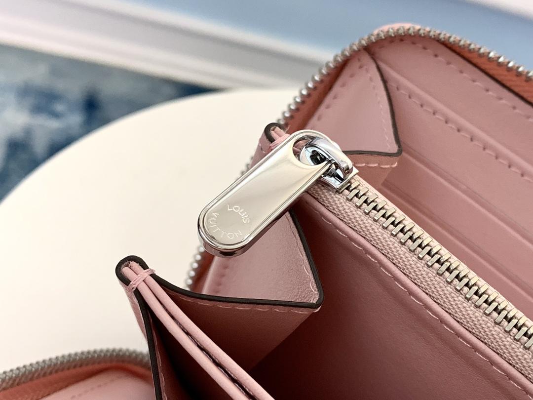 LV Zippy Wallet M58429 Mahina Leather Pink