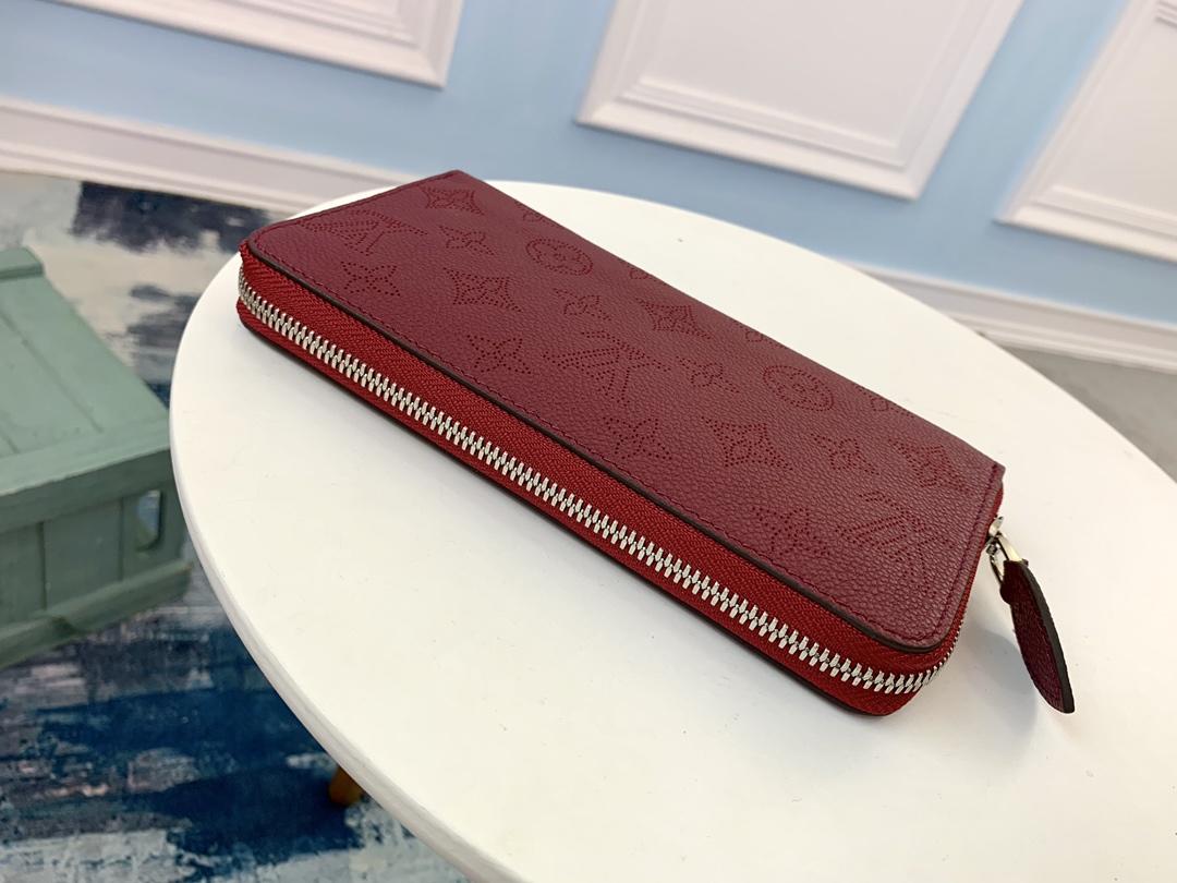 LV Zippy Wallet M58429 Mahina Leather Red