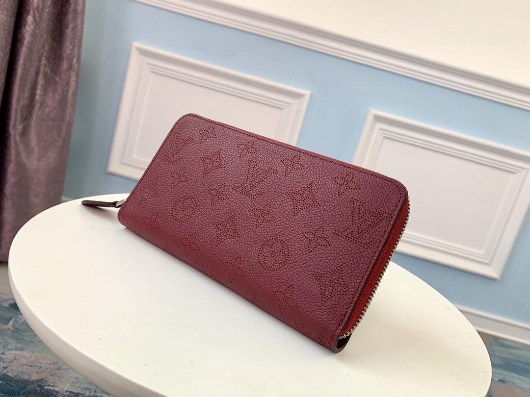 LV Zippy Wallet M58429 Mahina Leather Red