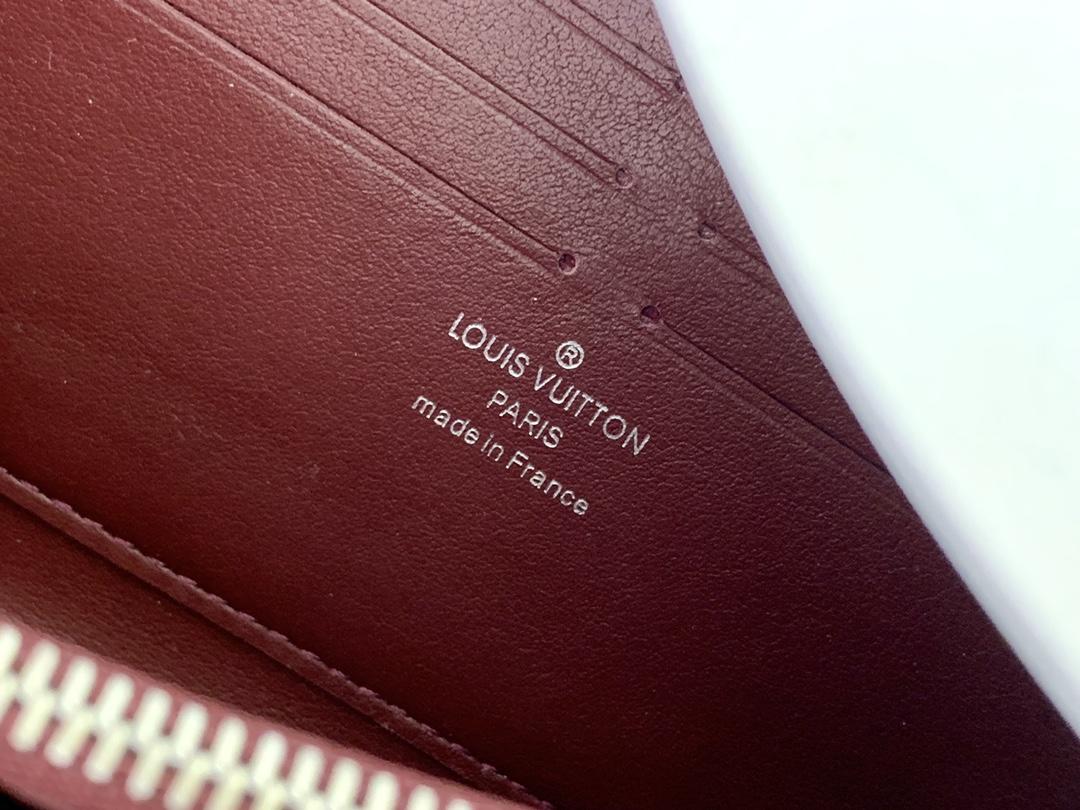 LV Zippy Wallet M58429 Mahina Leather Red