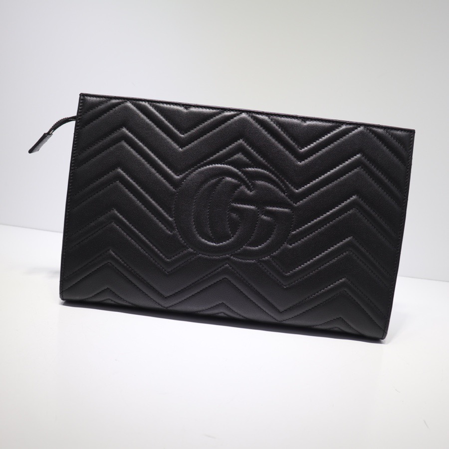 Gvc*1 Women GG Marmont matelassé clutch Black 448450