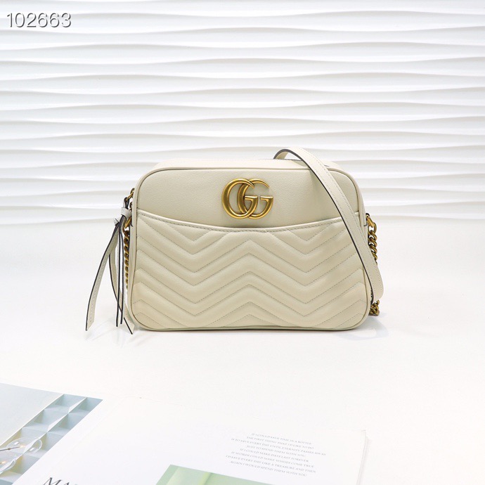 Gvc*1 Marmont Medium Shoulder Bag White 443499
