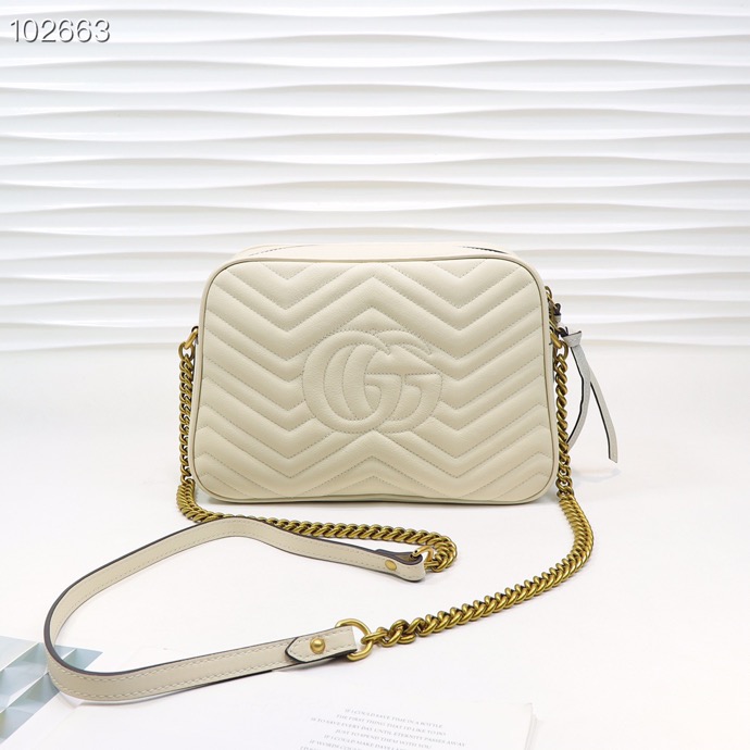Gvc*1 Marmont Medium Shoulder Bag White 443499