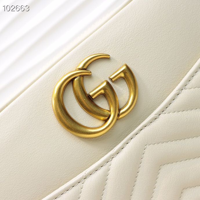 Gvc*1 Marmont Medium Shoulder Bag White 443499