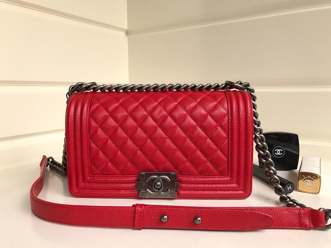 Ch**el Leboy Caviar 25cm Red silver haraware