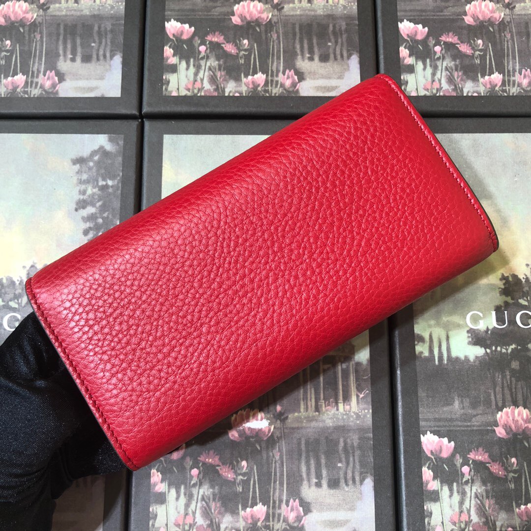 GG Marmont continental wallet 400586 Red