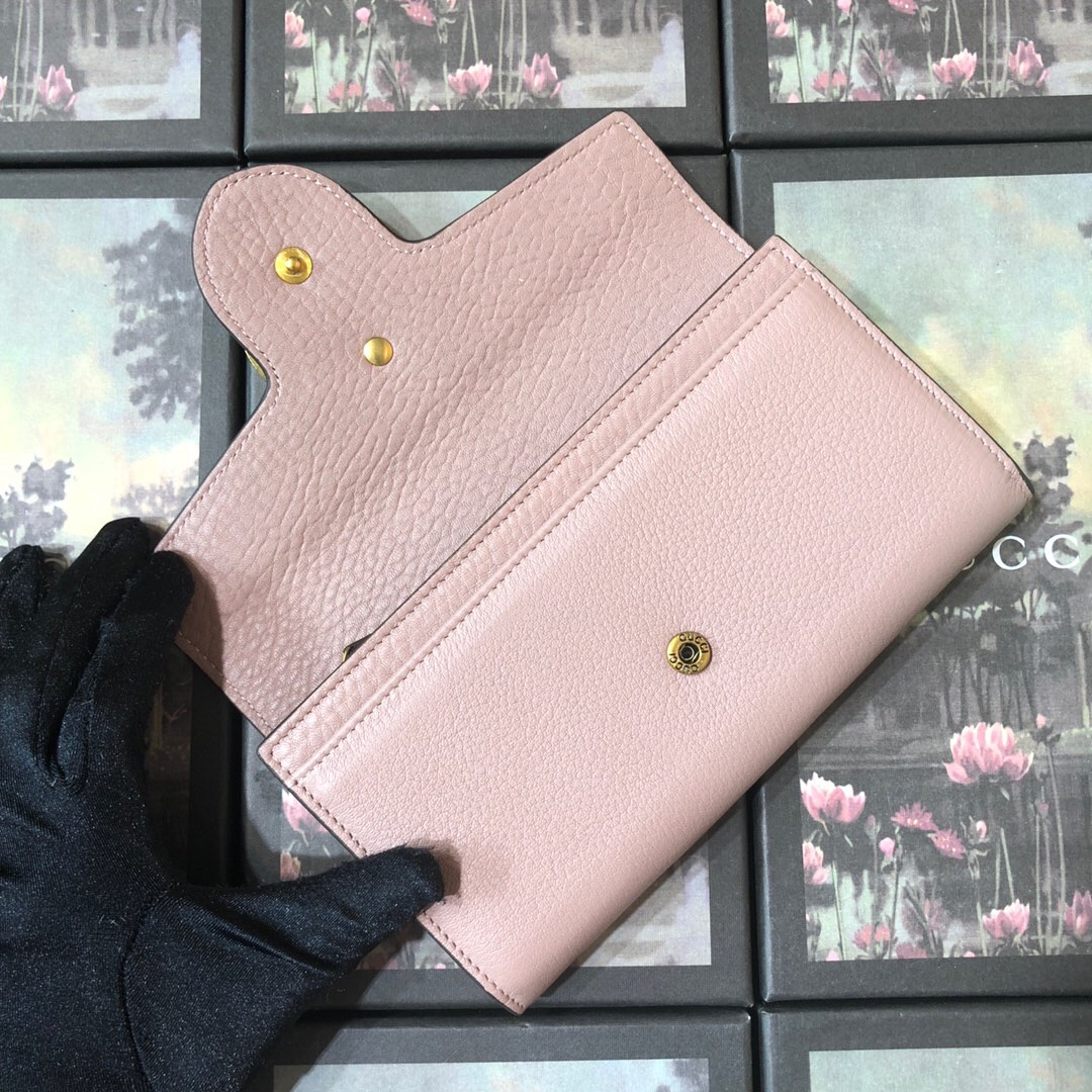 GG Marmont continental wallet 400586 Pink
