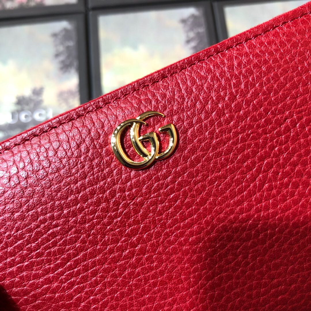 Gvc*1 Leather zip around wallet Red