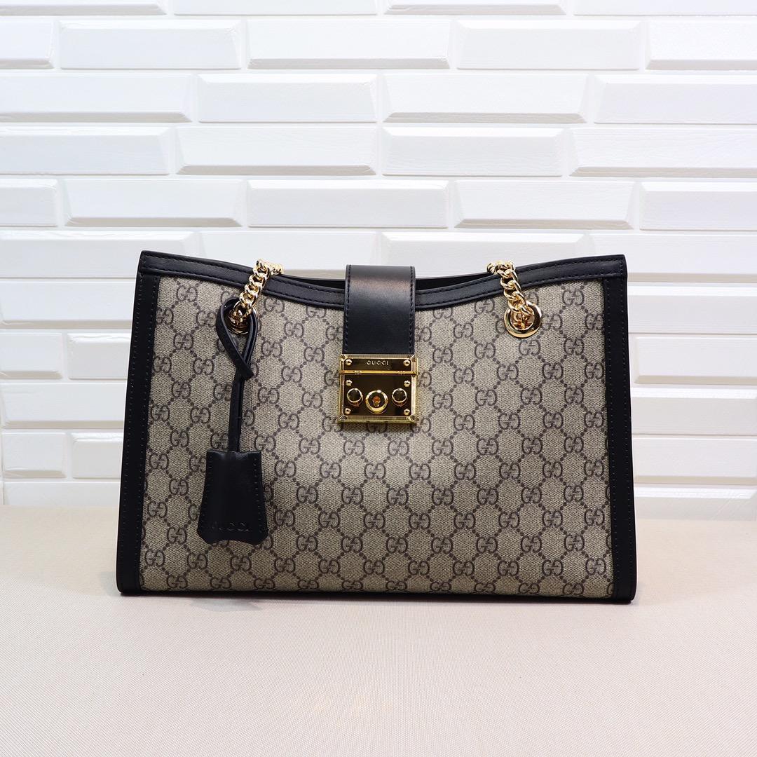 Gvc*1 Padlock medium GG tote bag Black 479197