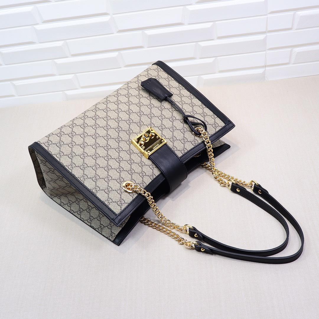 Gvc*1 Padlock medium GG tote bag Black 479197
