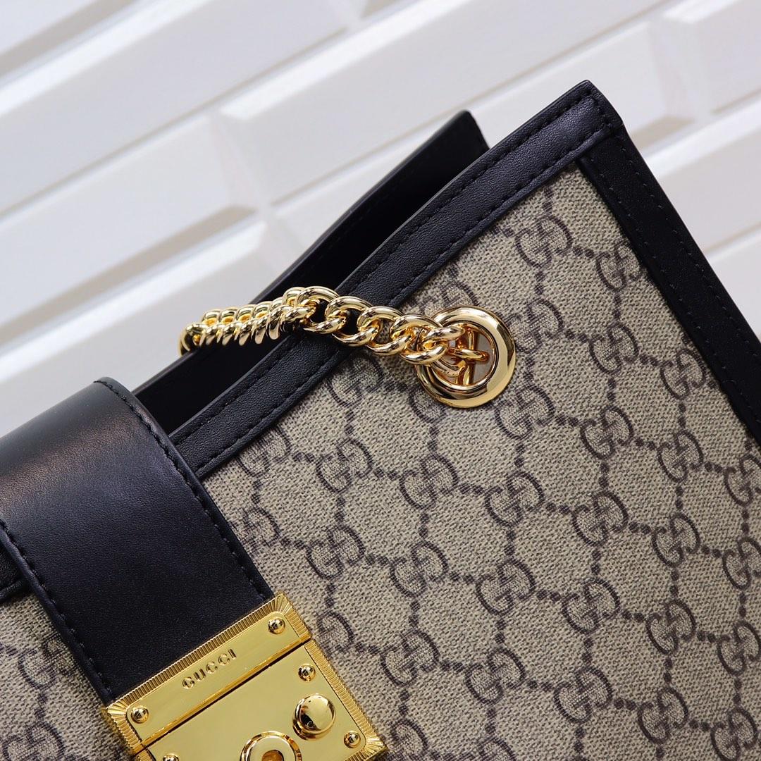 Gvc*1 Padlock medium GG tote bag Black 479197