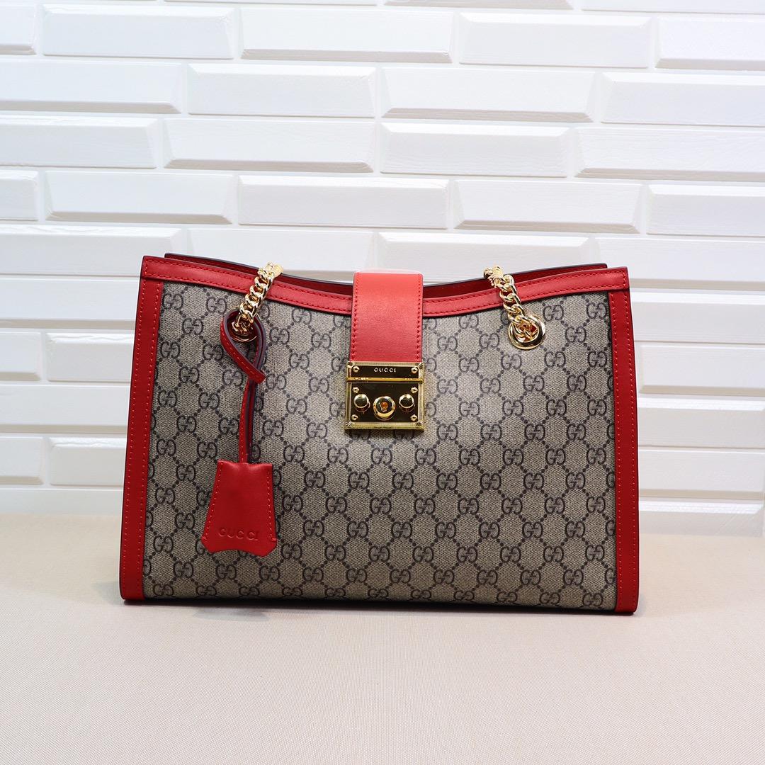 Gvc*1 Padlock medium GG tote bag Red 479197