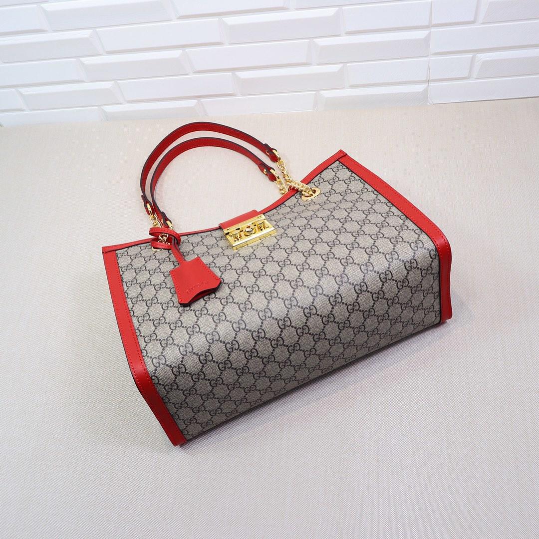Gvc*1 Padlock medium GG tote bag Red 479197