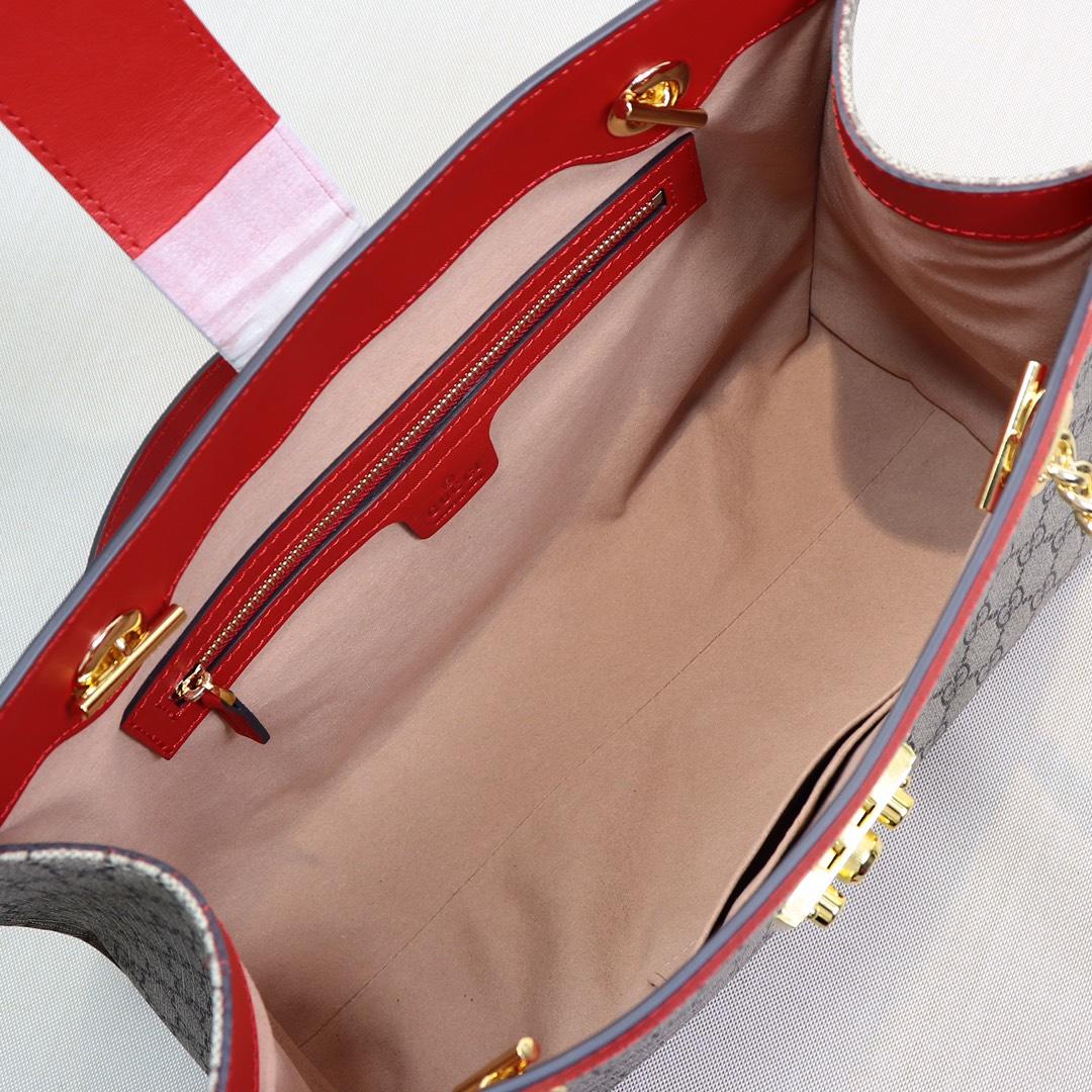 Gvc*1 Padlock medium GG tote bag Red 479197