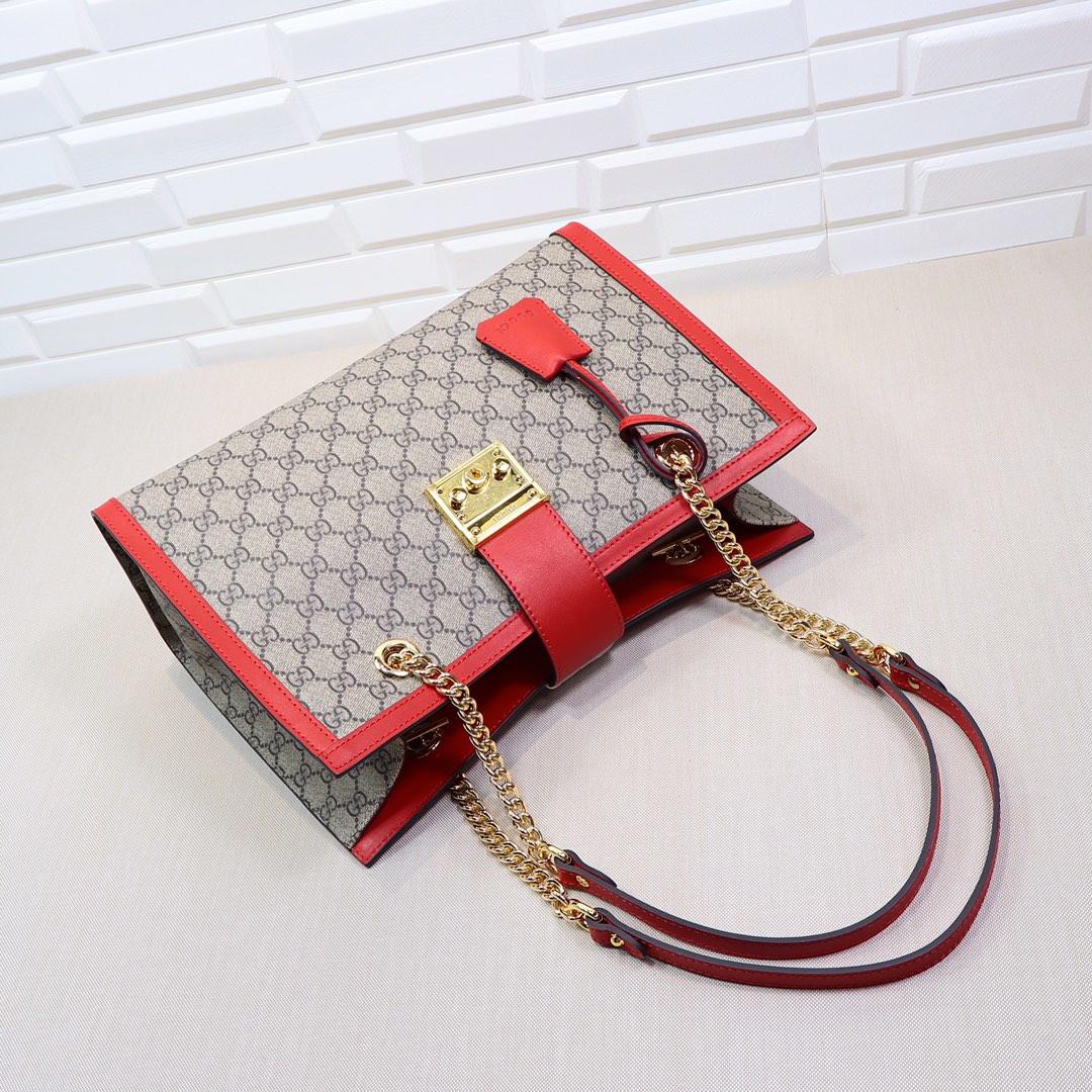 Gvc*1 Padlock medium GG tote bag Red 479197