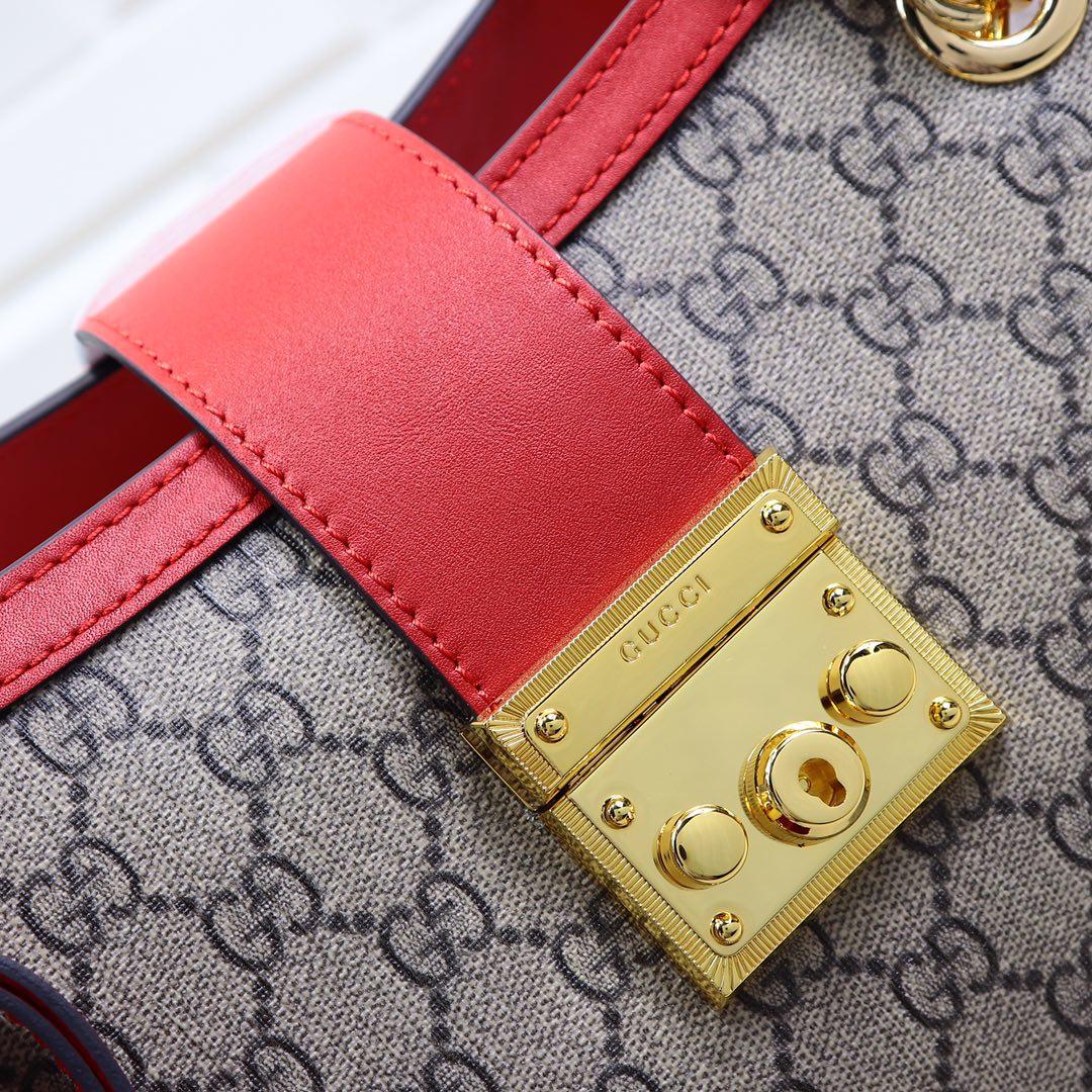 Gvc*1 Padlock medium GG tote bag Red 479197