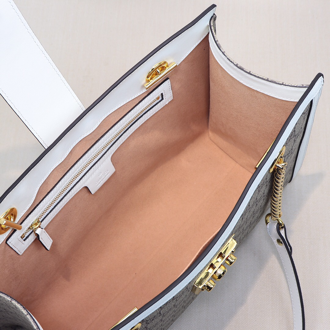 Gvc*1 Padlock medium GG Tote bag White 479197