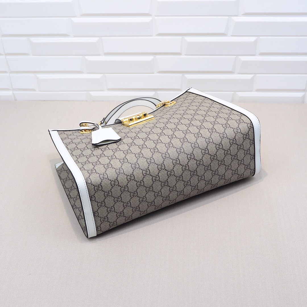 Gvc*1 Padlock medium GG Tote bag White 479197