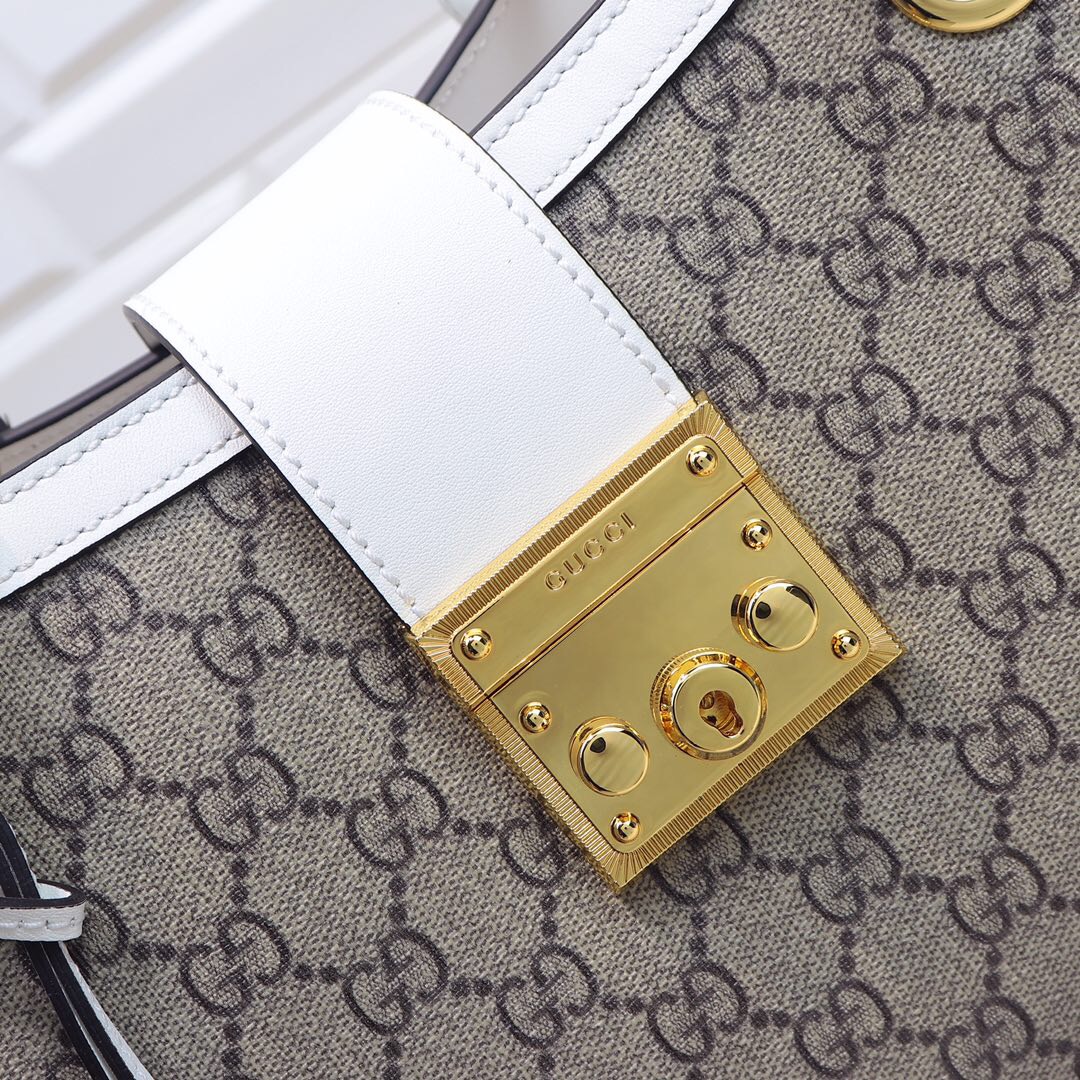 Gvc*1 Padlock medium GG Tote bag White 479197