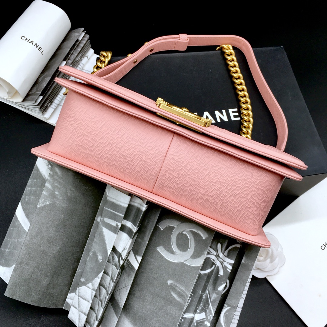 Ch**el Leboy bag Caviar 25cm Pink