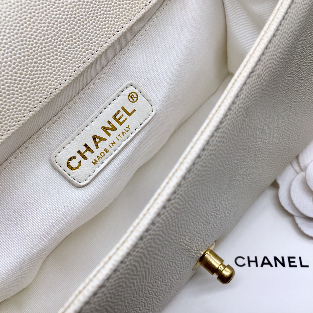 Ch**el Leboy bag Caviar 25cm White