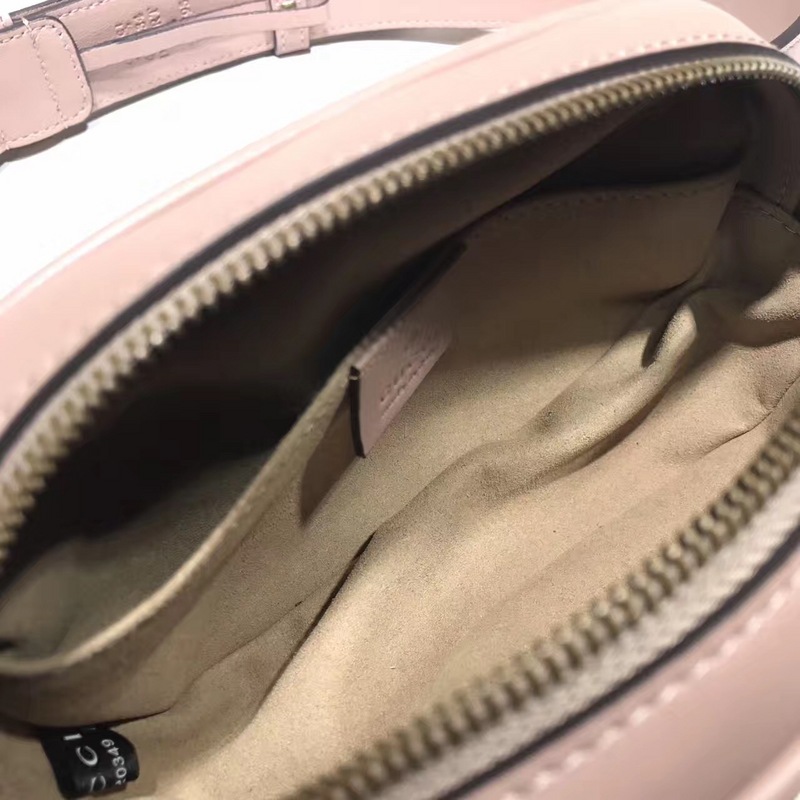 GG Marmont matelassé leather belt Pink bag 476434