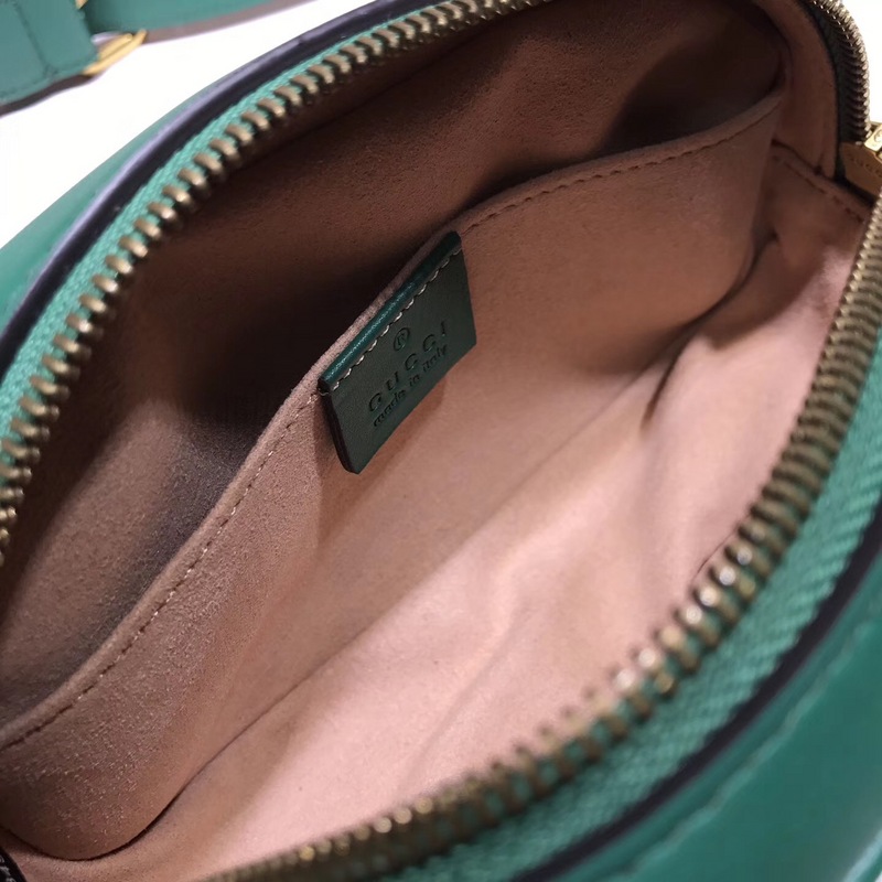 GG Marmont matelassé leather belt Green bag 476434