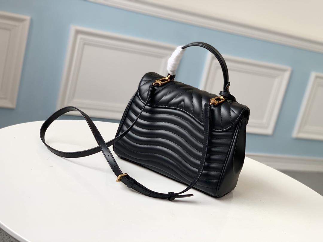 LV NEW WAVE TOP HANDLE HANDBAG Silky calfskin Black