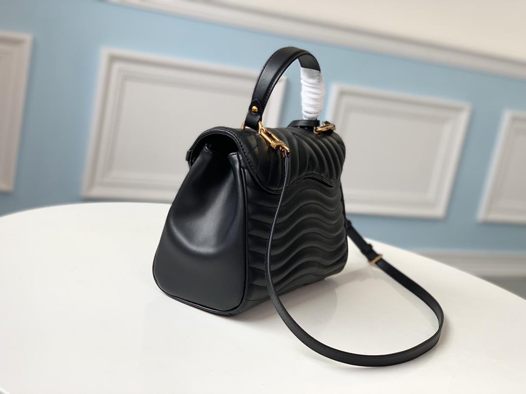 LV NEW WAVE TOP HANDLE HANDBAG Silky calfskin Black