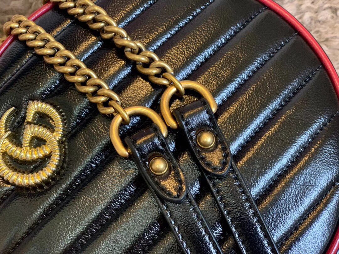 Gvc*1 GG Marmont Mini Round Shoulder Bag