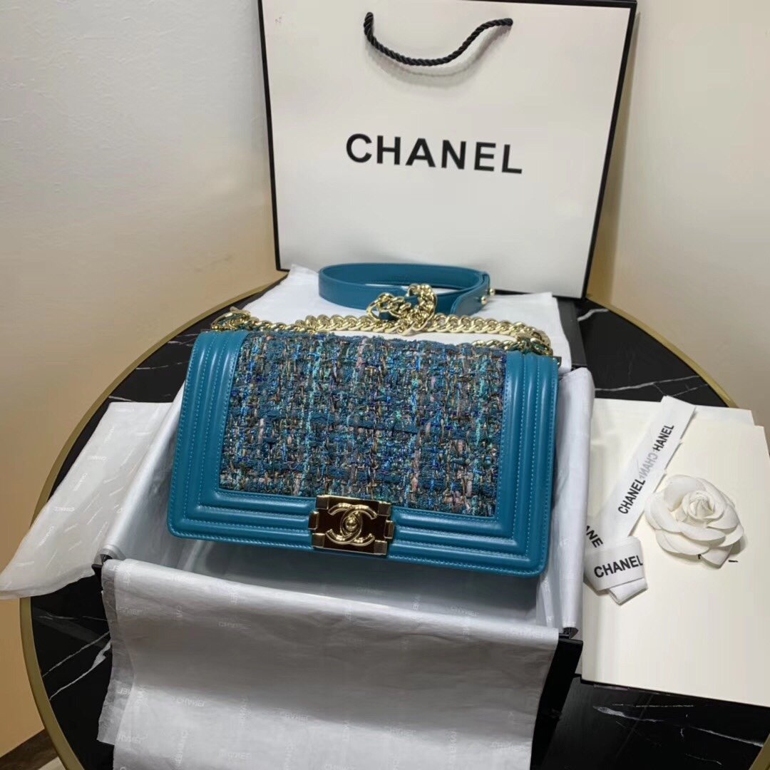 Ch**el Boy Bag 25cm Blue