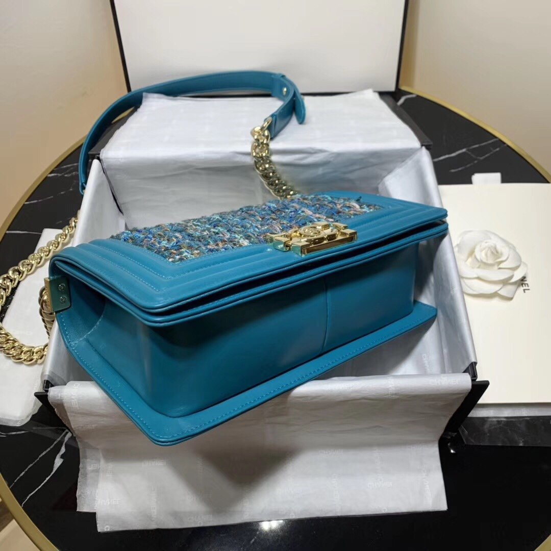Ch**el Boy Bag 25cm Blue