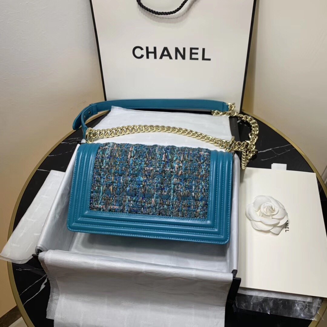 Ch**el Boy Bag 25cm Blue