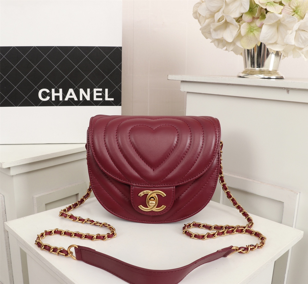 Ch**el Lambskin Mini Bag Red