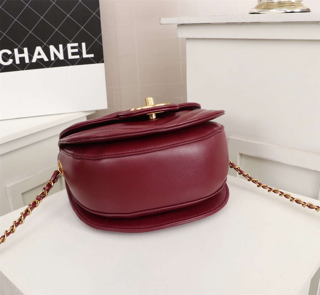Ch**el Lambskin Mini Bag Red