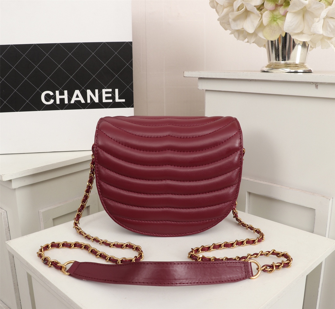 Ch**el Lambskin Mini Bag Red